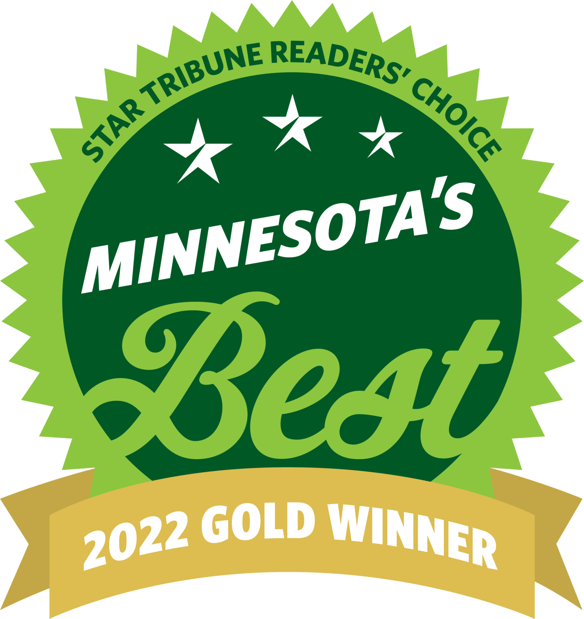 Minnesota's Best Gold WInner Award for 2022